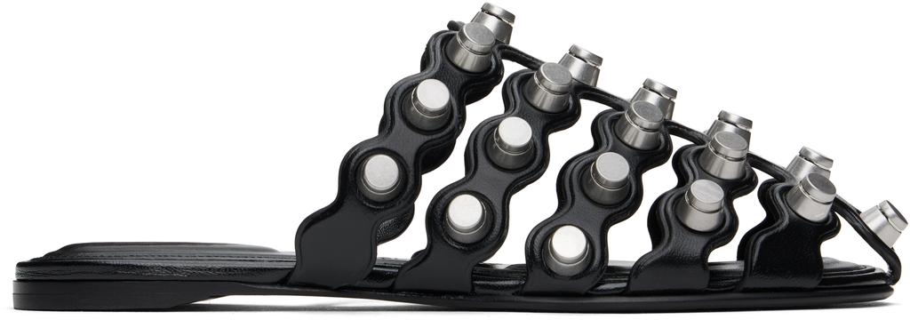Alexander Wang Black Rexa Cage Slide Sandals