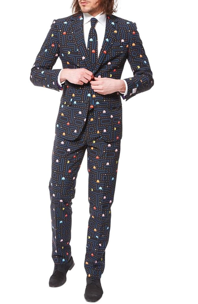 OppoSuits 'Pac-Man™' Trim Fit Two-Piece Suit with Tie 4