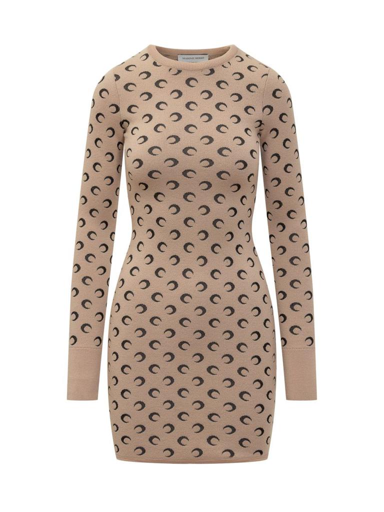 ワンピース Marine Serre Mini Dress WDR309A_CJER0008_BLACK_1.png?v
