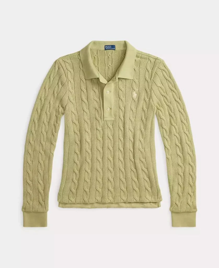 Ralph Lauren Women
s Cable-Knit Polo Sweater 6