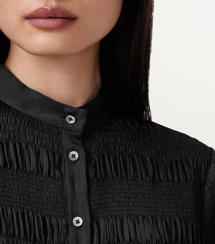 ALL SAINTS Shirred Meg Mini Shirt Dress 7