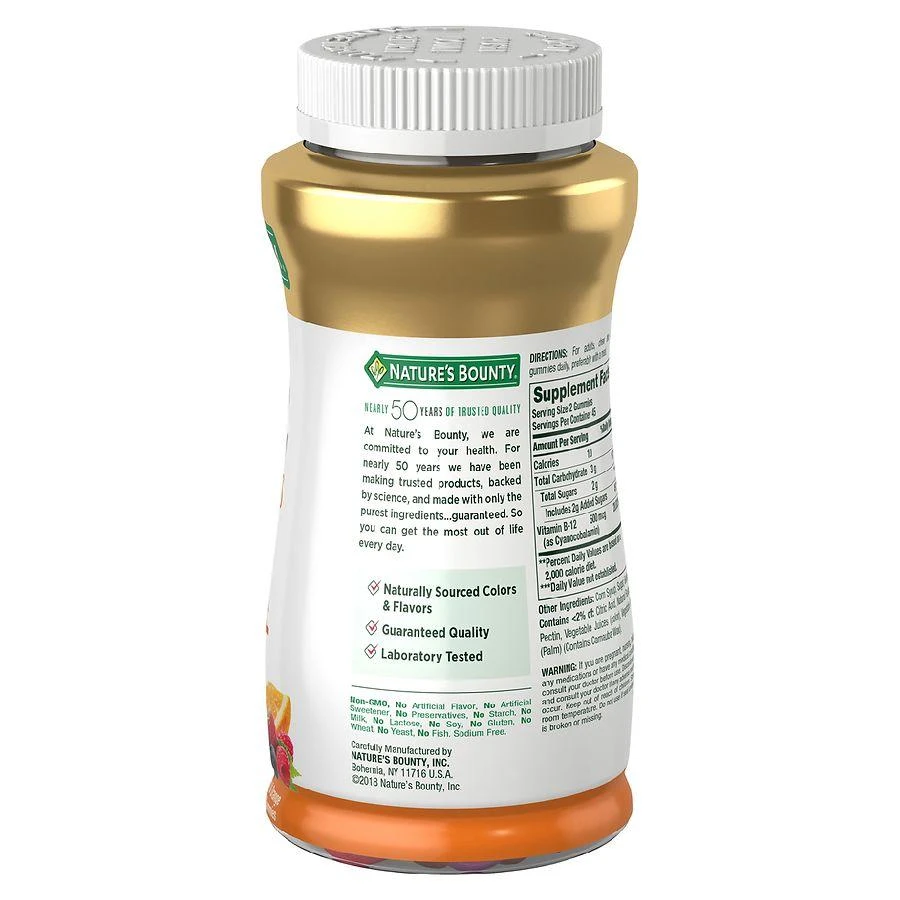 Nature
s Bounty B-12 Raspberry Mixed Berry and Orange Flavors 3