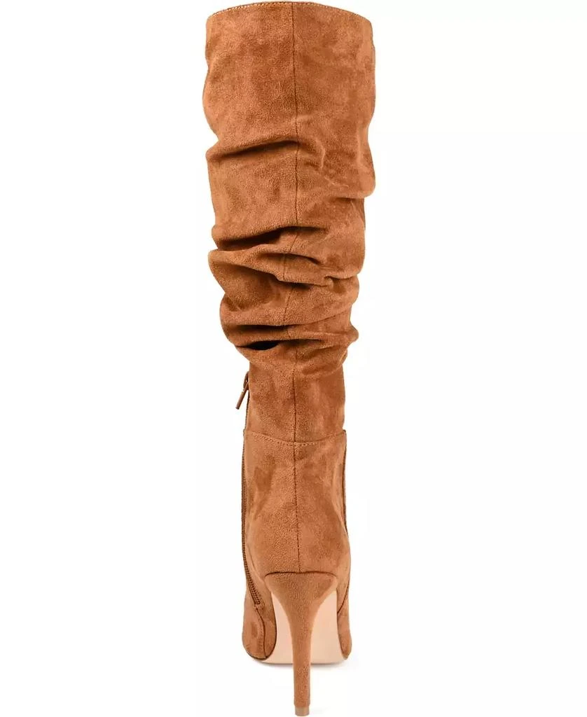 Journee Collection Women's Sarie Wide Calf Ruched Stiletto Boots 8