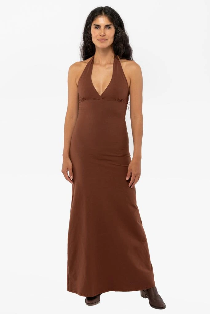 Los Angeles Apparel 8374 - Cotton Spandex Halter Maxi Dress 11
