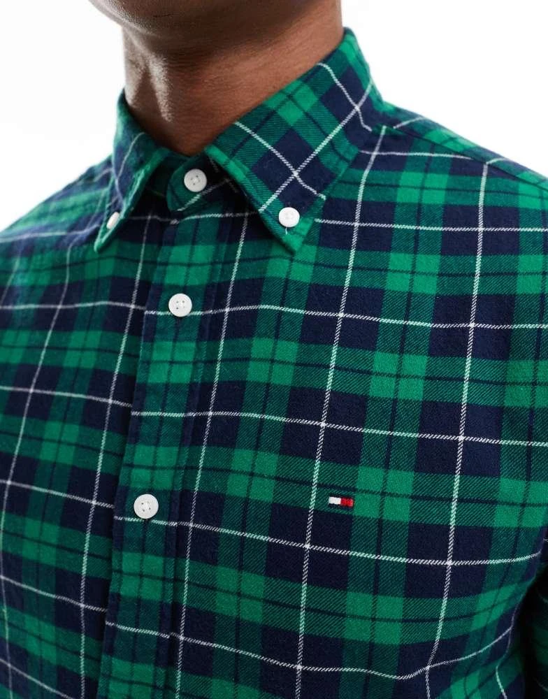 Tommy Hilfiger brushed check shirt in green  On Sale Now with Up to 11%  Off | Discover Exclusive Deals & Savings at BeyondStyle  Authentic Tommy  Hilfiger Home|men with Limited-Time Discounts,