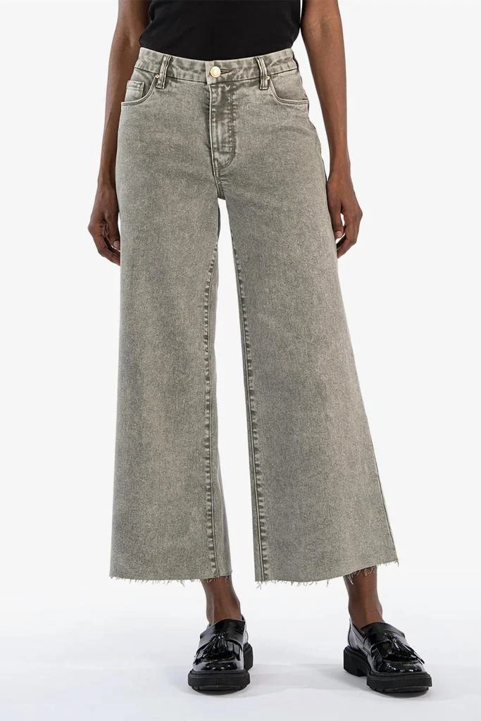 KUT from the Kloth Meg High Rise Wide Leg In Sage Green 1