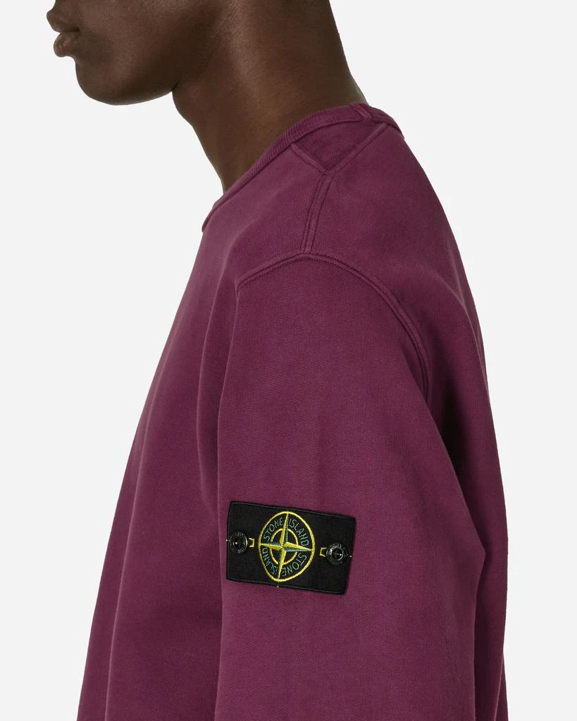 Stone Island Garment Dyed Crewneck Sweatshirt Dark Burgundy 5