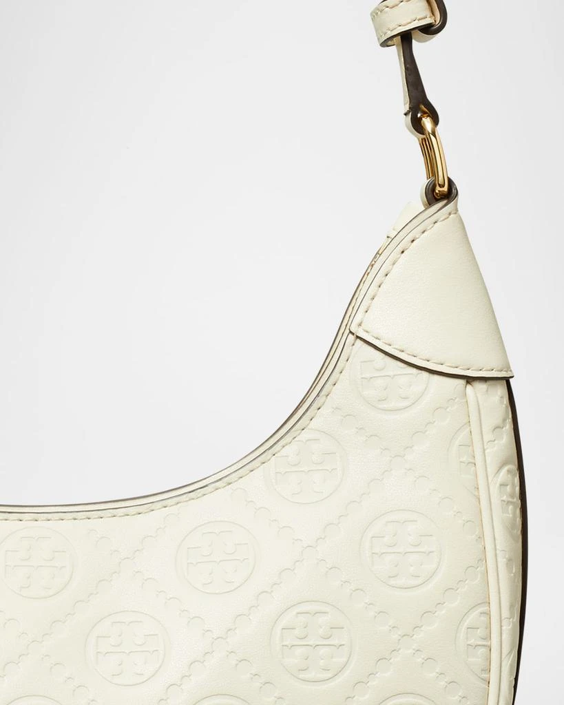 Tory Burch T Monogram Leather Crescent Shoulder Bag 4