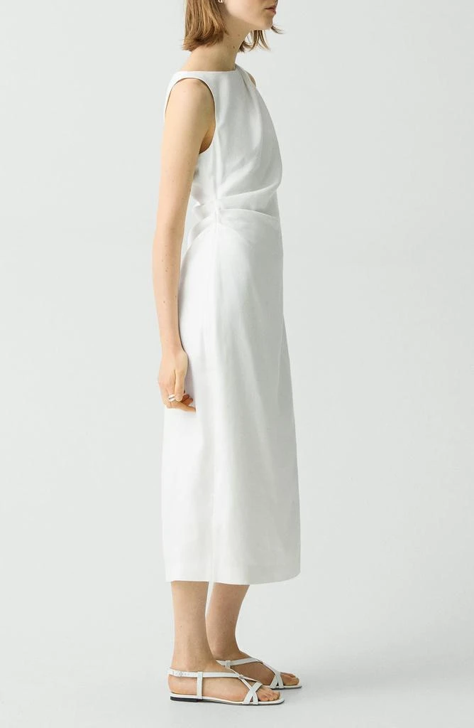 Theory Shoulder Drape Linen Blend Dress 3
