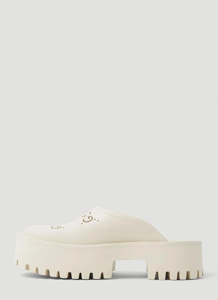 Gucci Perforated G Platform Mules 3
