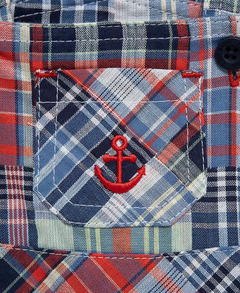 Little Me Baby Boys
 Patchwork Detail Shortall and Polo Shirt, 2-Piece Set 6