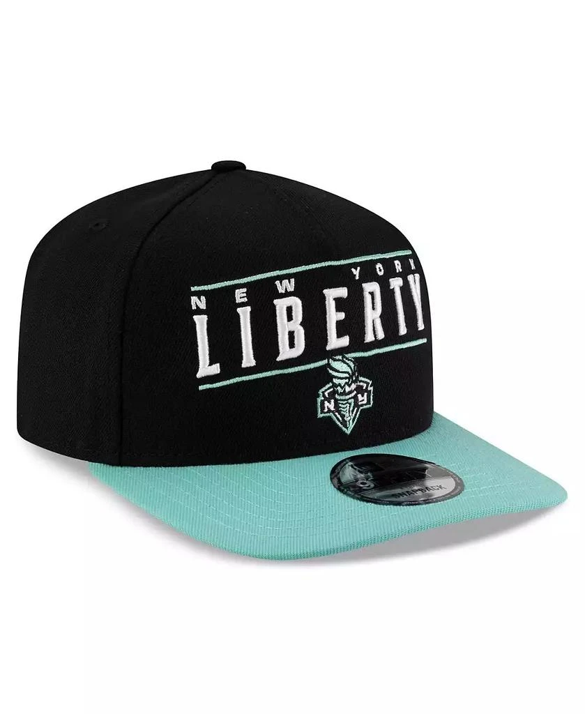 New Era Men's and Women's Black/Green New York Liberty 2025 WNBA Draft A-Frame 9FIFTY Snapback Hat 2