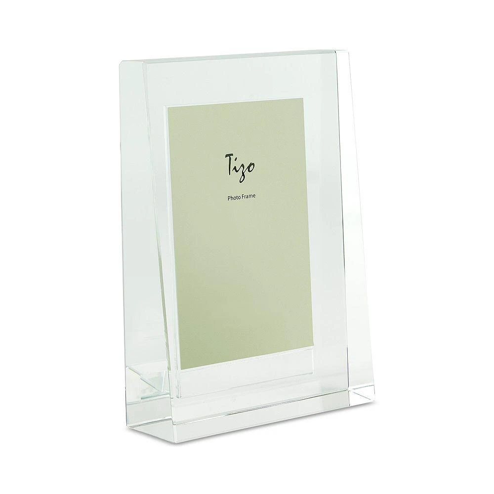 Tizo Clear Crystal Glass Pyramid-Shaped Picture Frame 1