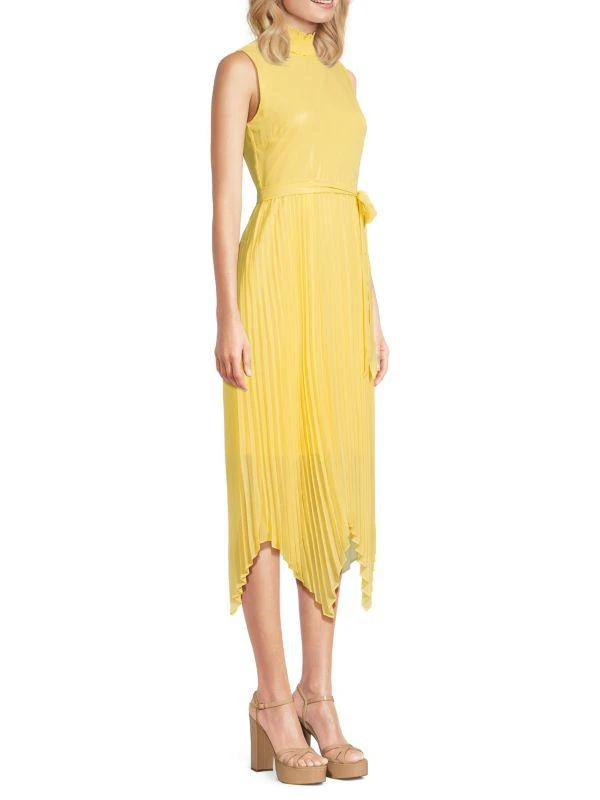 NANETTE nanette lepore Belted Accordion Pleat Midi Dress 3