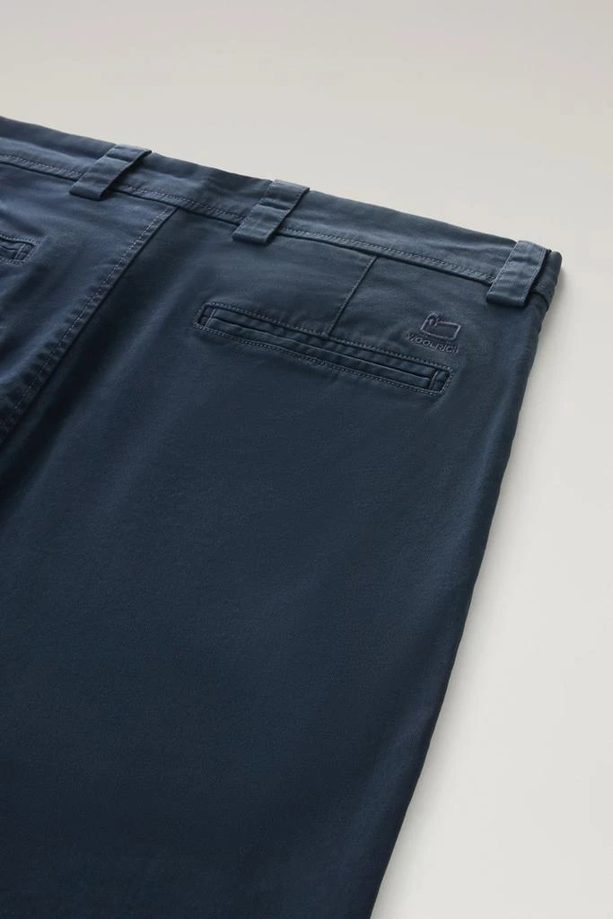 Woolrich Garment-Dyed Chino Pants in Stretch Cotton Twill - Men - Blue 7