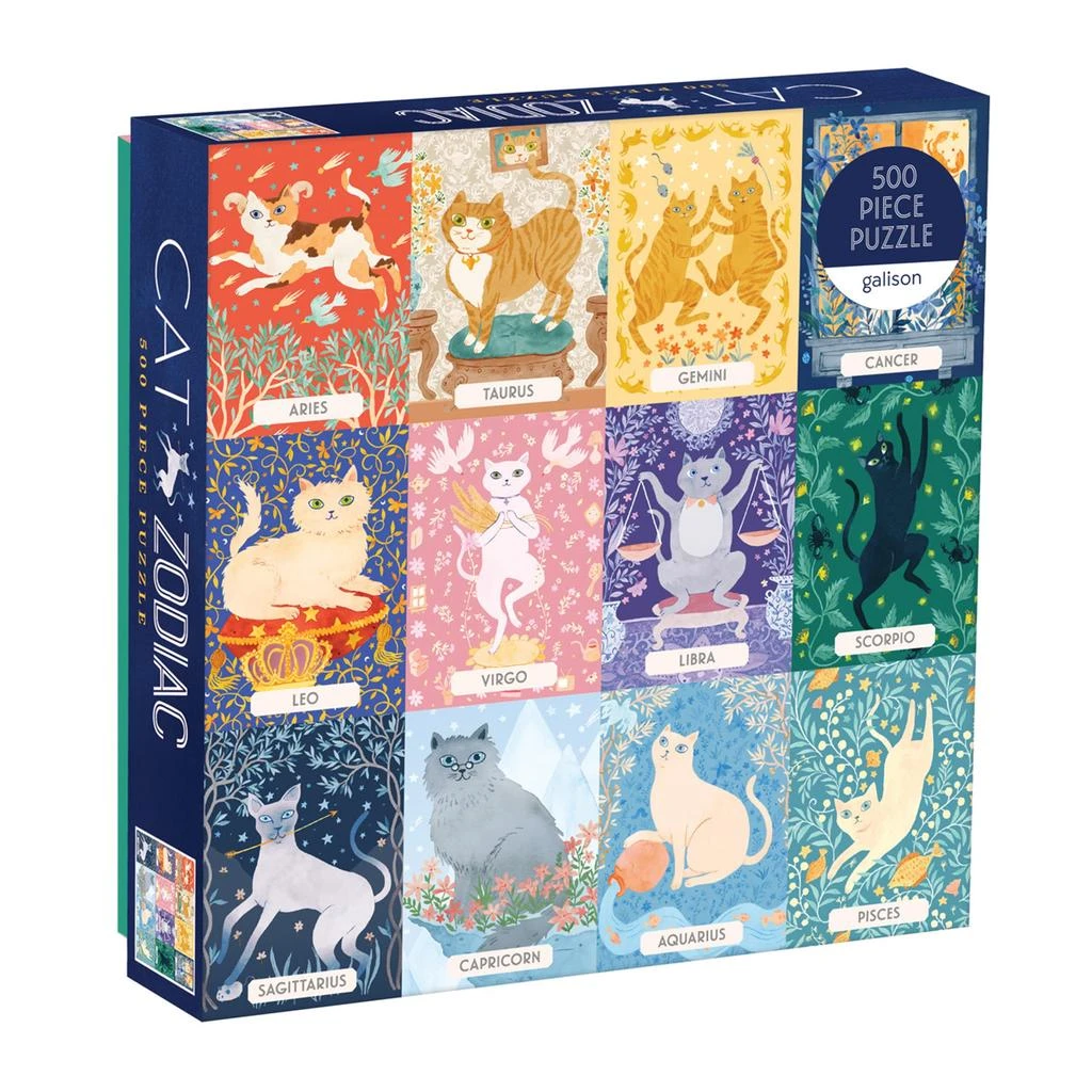 Galison Galison Cat Zodiac 500 Piece Puzzle, Multicolor, 1 EA