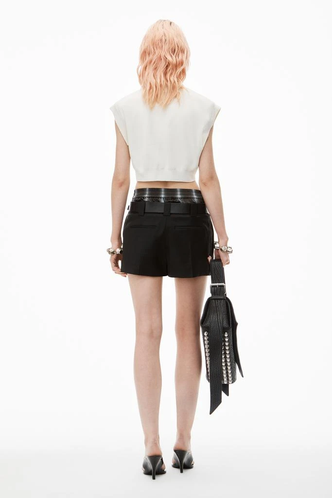 Alexander Wang Logo Embossed Cropped Vest in Soft Chenille 4