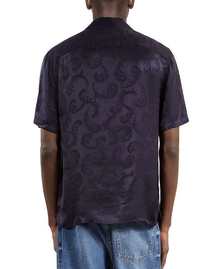 The Kooples Flocked Short Sleeve Button Front Shirt 4