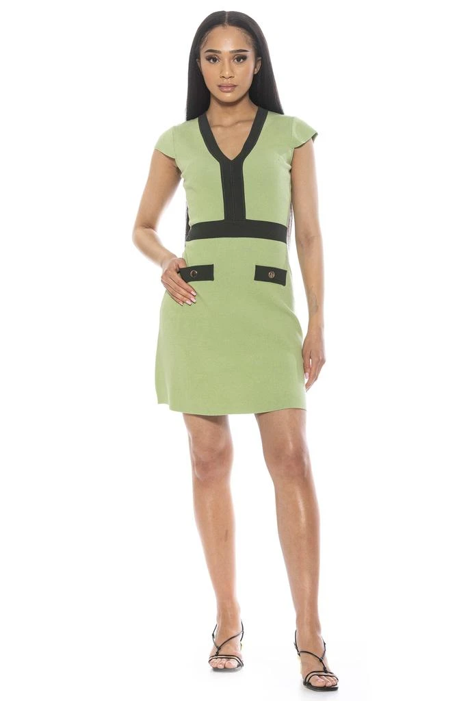 ALEXIA ADMOR Rhea Contrast Detail Knit Dress 3