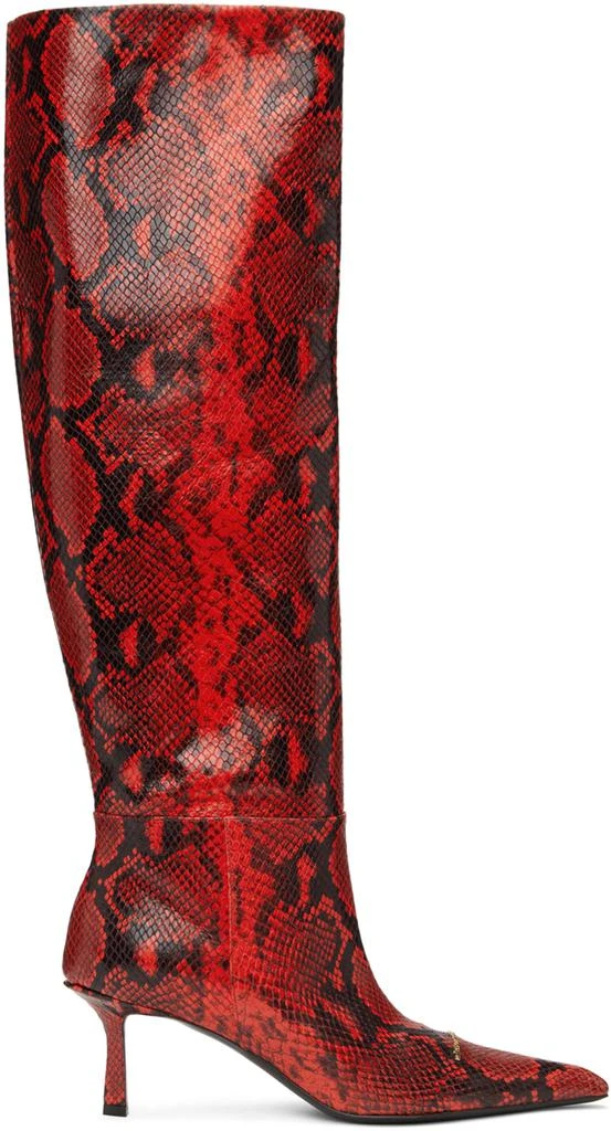 Alexander Wang Red Viola Slouch Boots 1