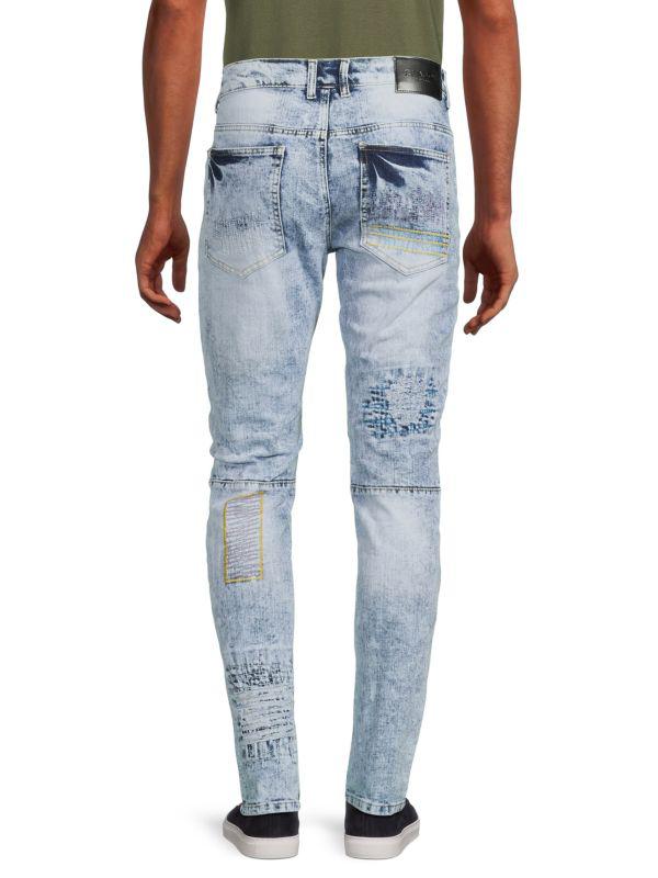 Reason Acid Wash Teddy Bear Slim Jeans