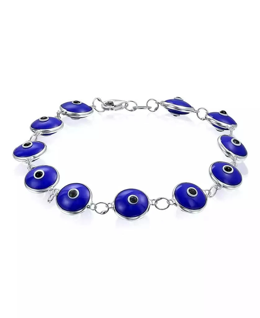 Bling Jewelry Multicolor Evil Eye Strand Bracelet in Sterling Silver 2
