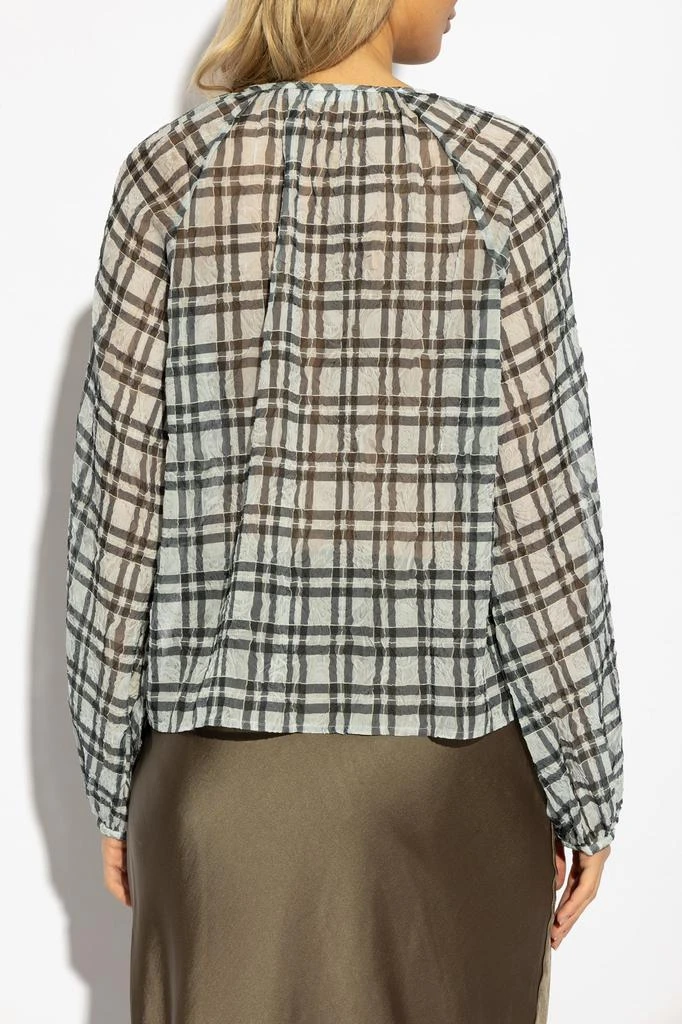 Samsoe Samsoe Samsoe Samsoe Plaid Textured Blouse 4