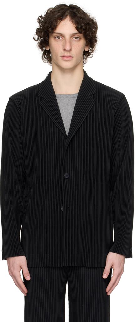 Homme Plissé Issey Miyake Black Tailored Pleats 2 Blazer - Suits
