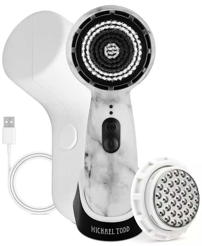 Michael Todd Beauty Soniclear Petite Antimicrobial Sonic Skin Cleansing Brush White Marble 1