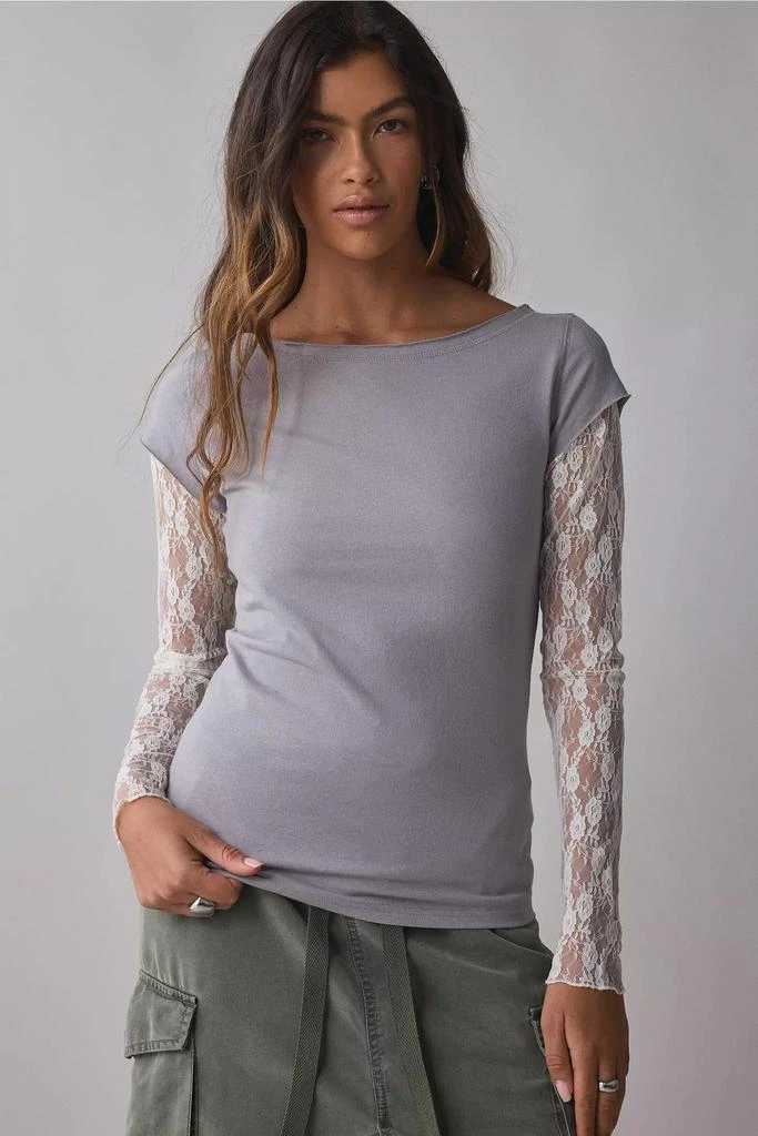 BDG BDG Sloane Lace Layered Twofer Long Sleeve Tee 1