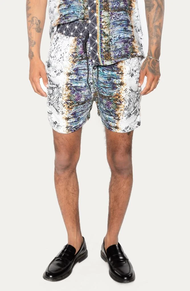 Raga Paint Print Pull-On Shorts 1