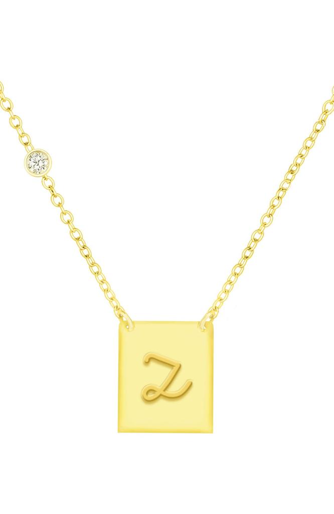 Savvy Cie Jewels 18K GOLD PLATED OVER STERLING SILVER NECKLACE WITH CZ