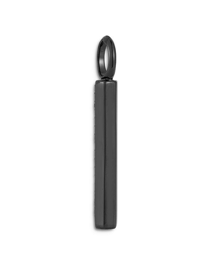 Walters Faith 18K Black Gold Black Diamond Grant Hexagon Bar Pendant