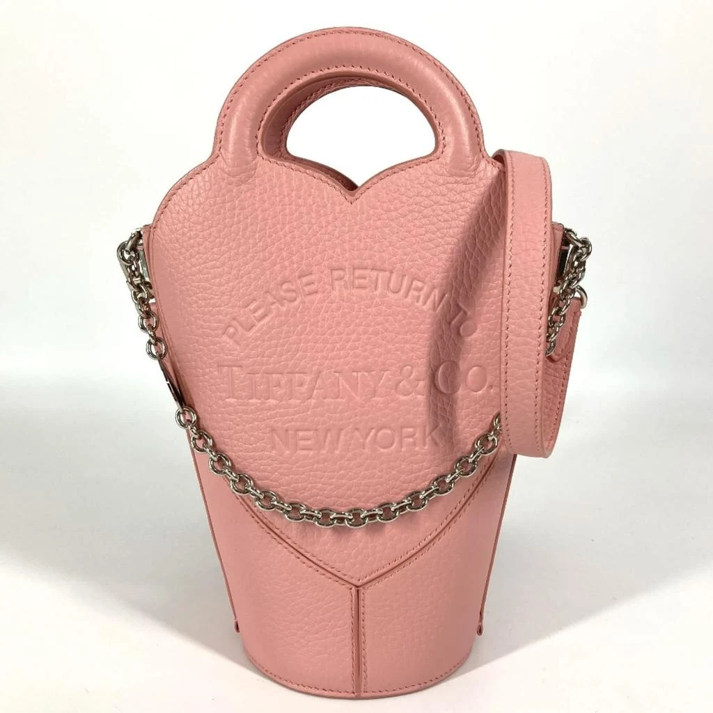 Tiffany 
Co. Leather Handbag Pochette Shoulder Bag Sling Bag (Pre-Owned)