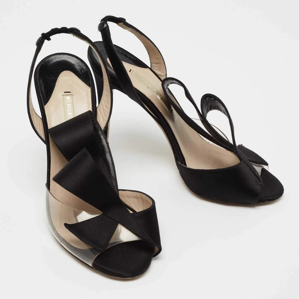 Nicholas Kirkwood Nicholas Kirkwood Black Satin Ankle Strap Sandals Size 35 4
