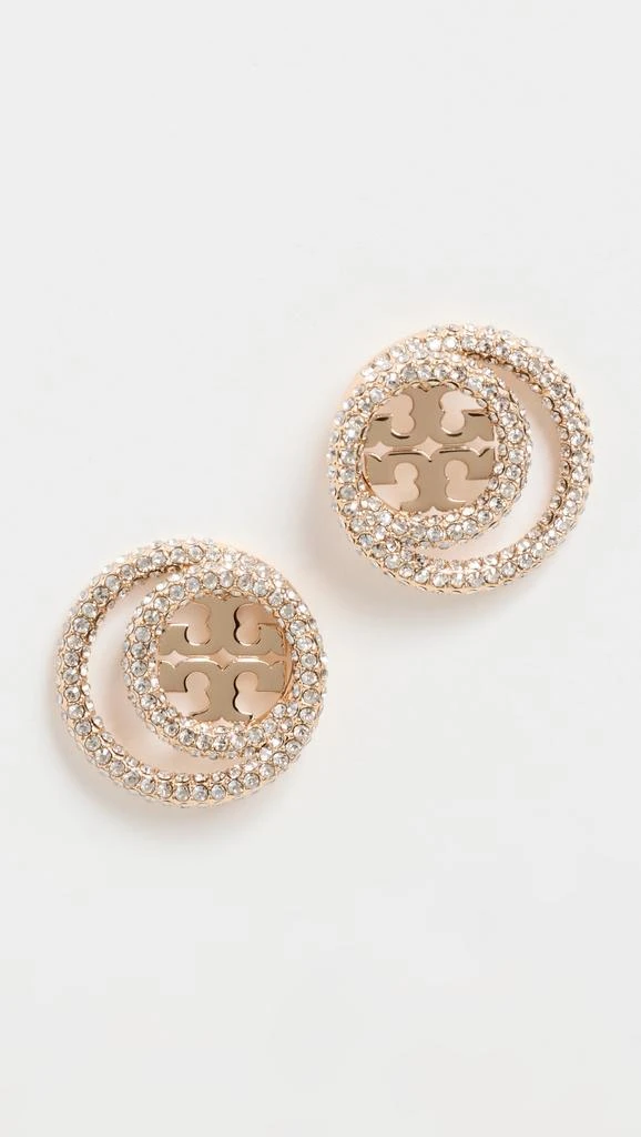 Tory Burch Miller Pave Double Ring Studs