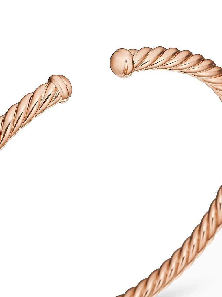David Yurman Modern Cablespira Bracelet in 18K Rose Gold, 4MM 4