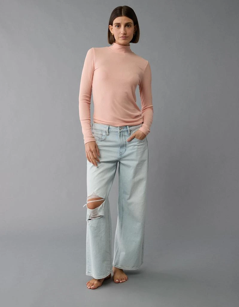 AE AE Soft & Sexy Mock Neck Long-Sleeve T-Shirt 5