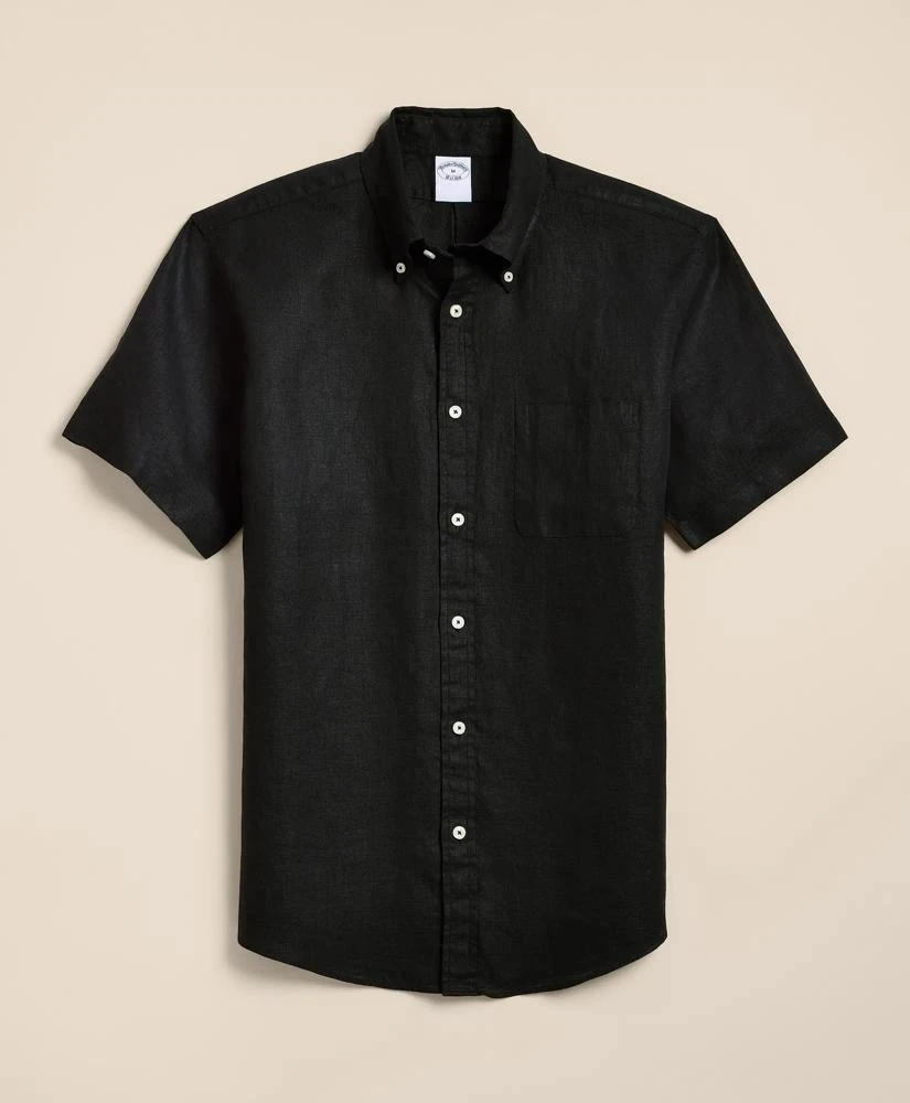 Brooks Brothers Irish Linen Short-Sleeve Sport Shirt