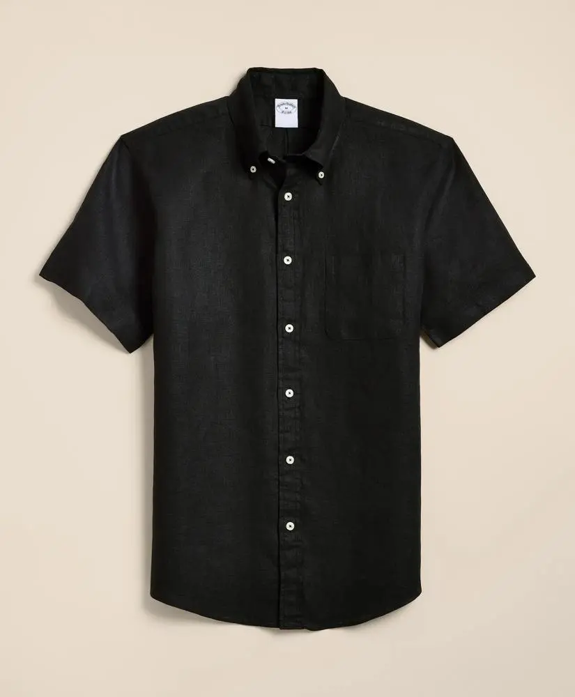 Brooks Brothers Irish Linen Short-Sleeve Sport Shirt