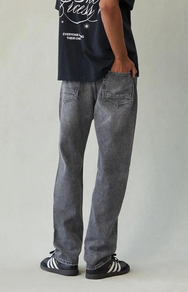 PacSun Cade Straight Jeans Ripped Black Wash 5