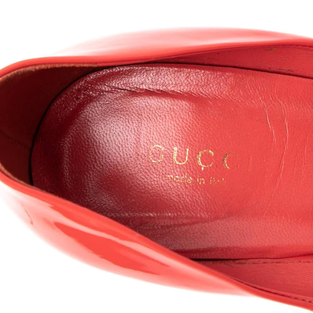 Gucci Gucci Red Patent Leather Pointed Toe Pumps Size 39 7