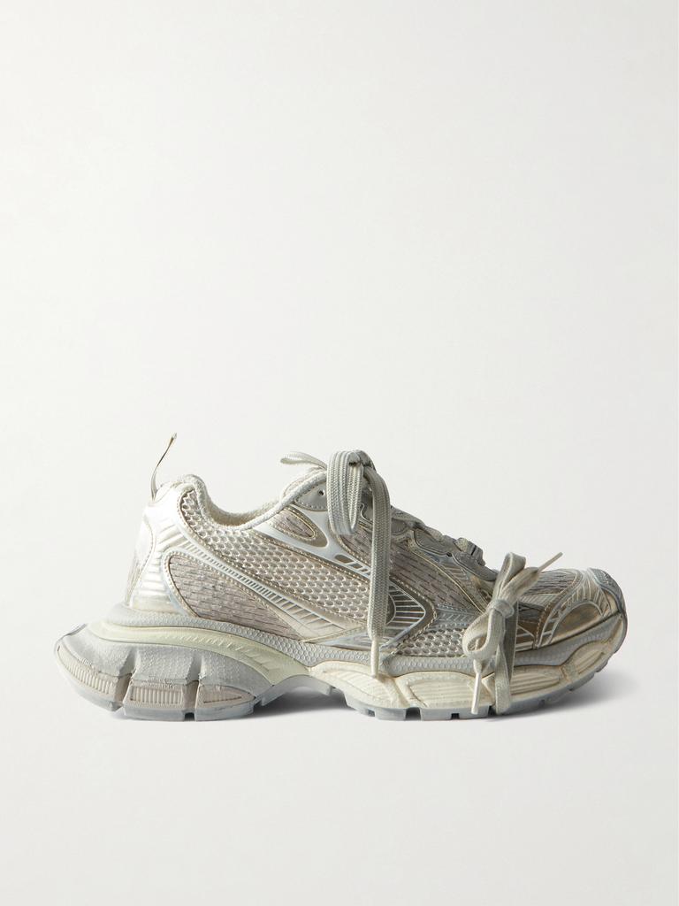 Balenciaga 3xl Mesh And Rubber Sneakers - Off-white - IT38