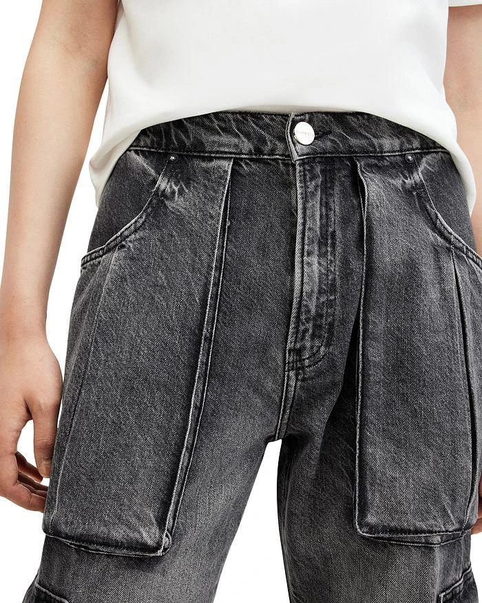 ALL SAINTS Echo High Rise Cargo Jeans in Washed Black 7