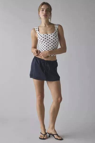 Kimchi Blue Kimchi Blue Rea Lace-Trim Satin Micro Mini Skirt 1