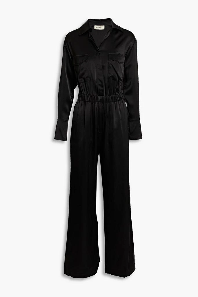 NICHOLAS Emma silk-satin wide-leg jumpsuit 1