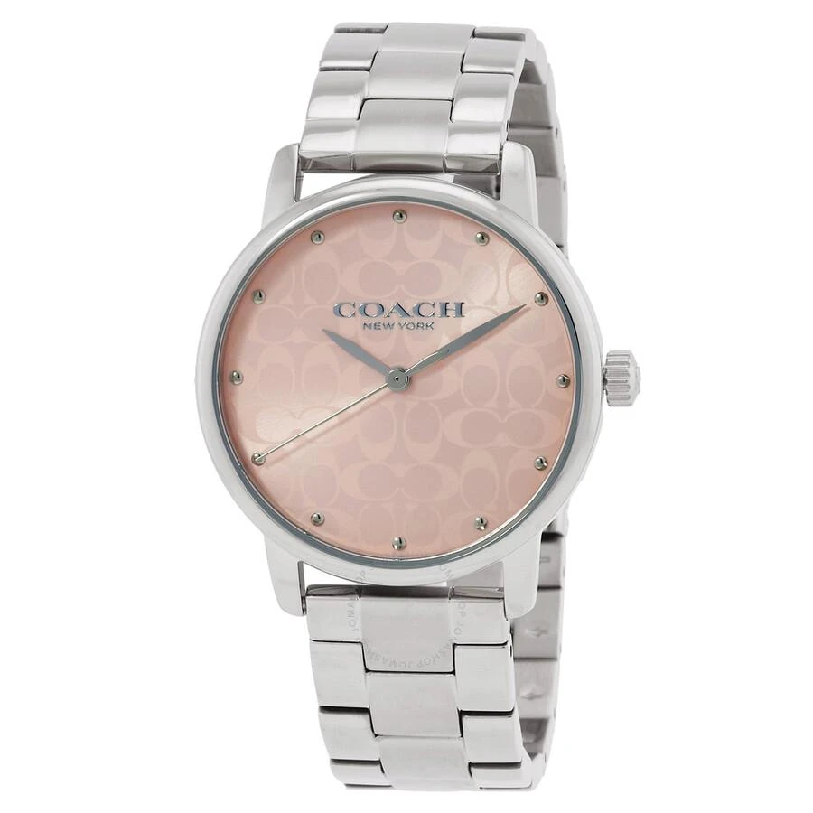 Coach Grand Quartz Pink Dial Watch & Strap Gift Set 14000088 1