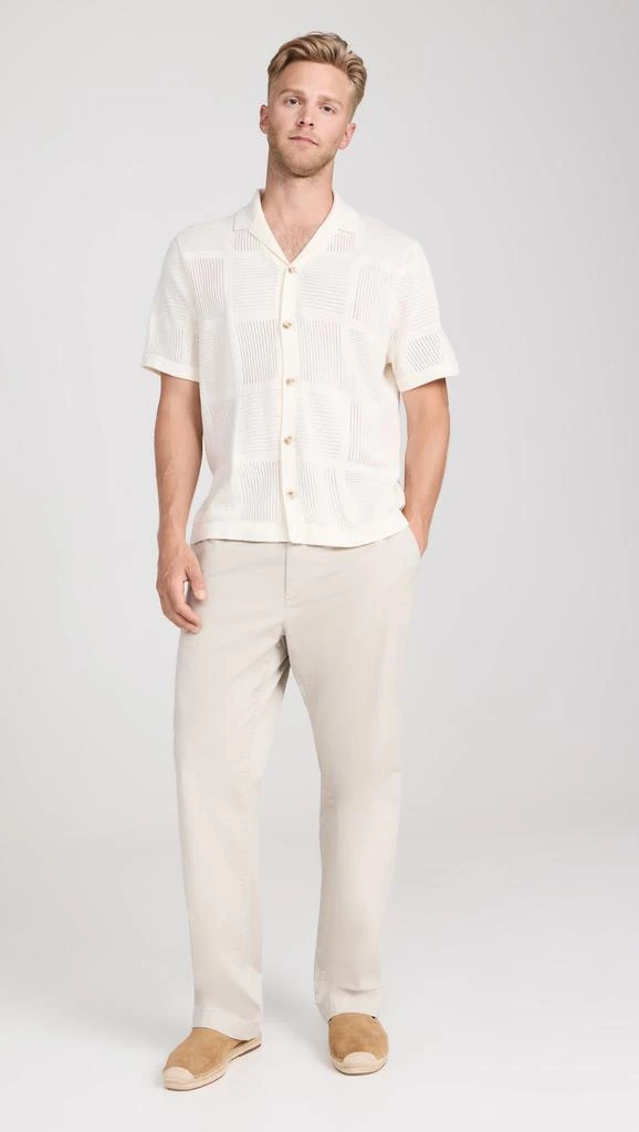 Vince Patchwork Pointelle Button Down Sweater 4