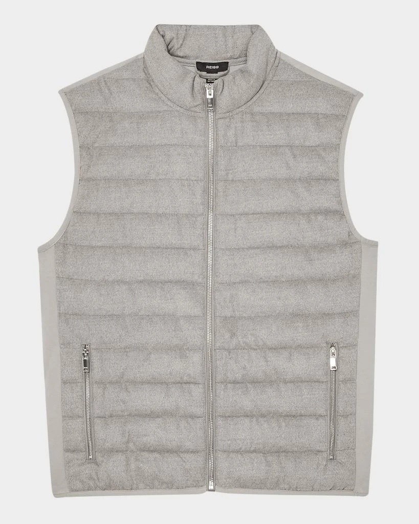 Reiss Men's Field Brushed Jersey Quilted Gilet 1