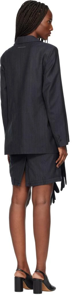 MM6 Black Wool-Blend Gloves Blazer 3